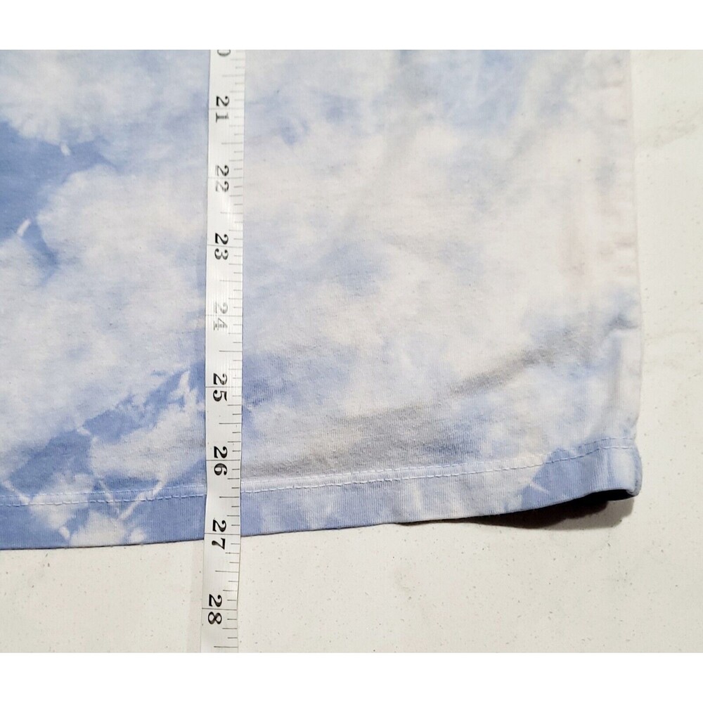 Dark Seas Tie Dye Blue White Death Wave Graphic T Shirt Medium EUC NO STAINS - Picture 4 of 8